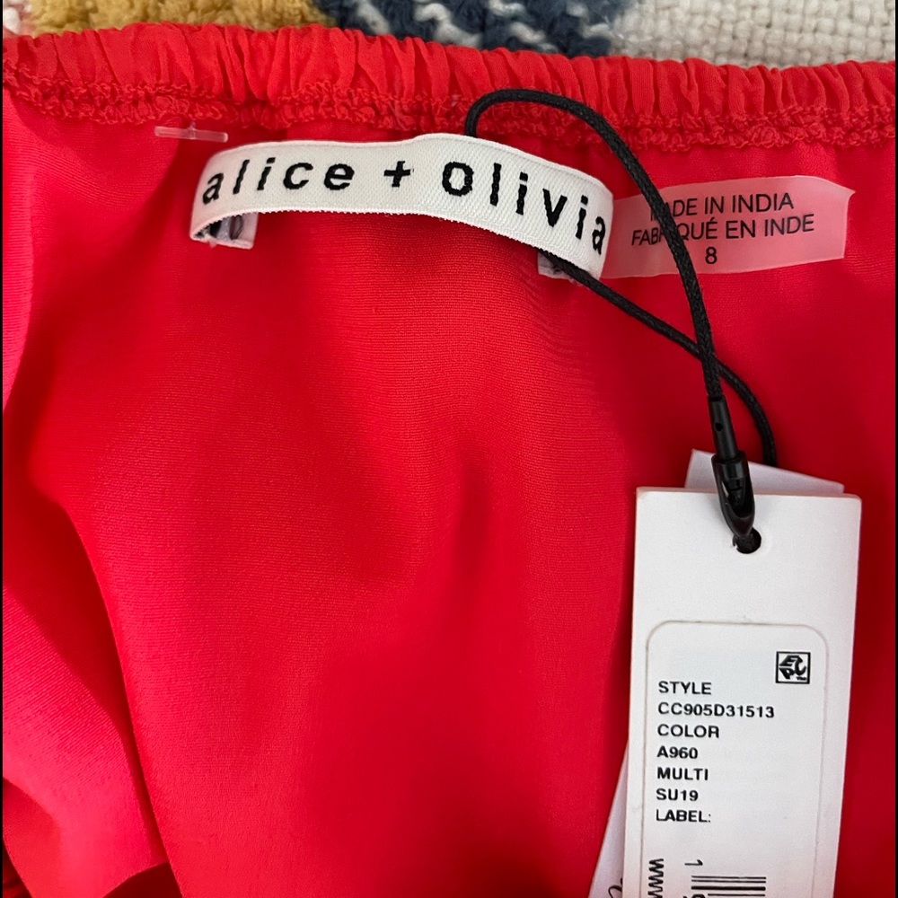 ALICE + OLIVIA off shoulder color block maxi dress - Picture 8 of 10